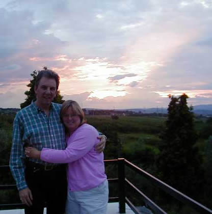 Sunset over Cluj, and Mike & Missy.