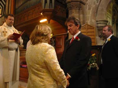 Missy saying vows to Mike.