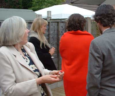Freezing our guests at the reception.